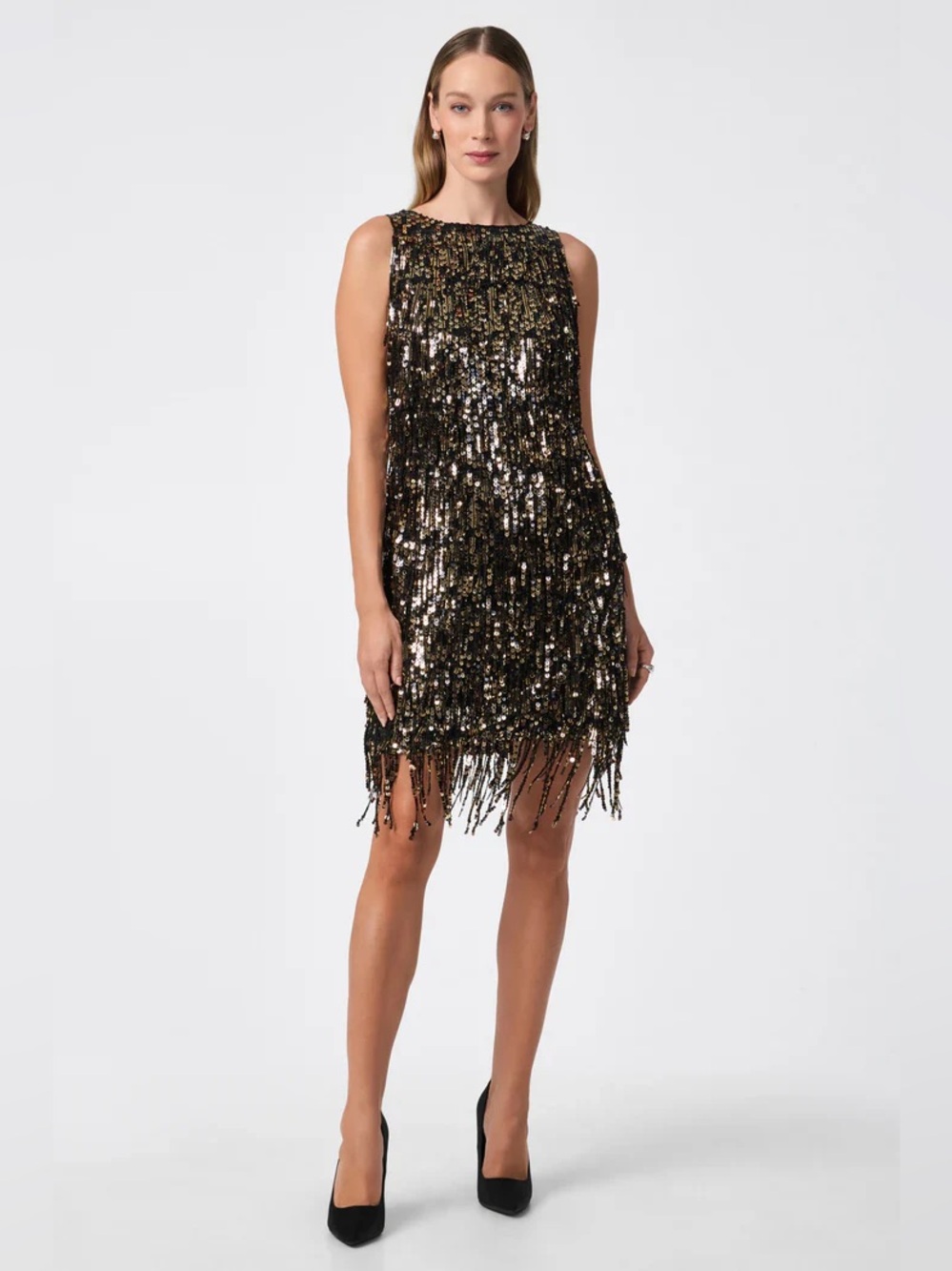 Trina Turk NINI SEQUIN FRINGE DRESS